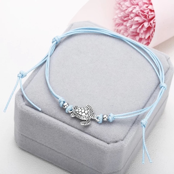 ⚜️[𝟯/$𝟭𝟴]⚜️Blue Tortoise Boho Anklet NEW - Picture 9 of 14
